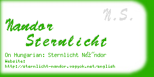 nandor sternlicht business card